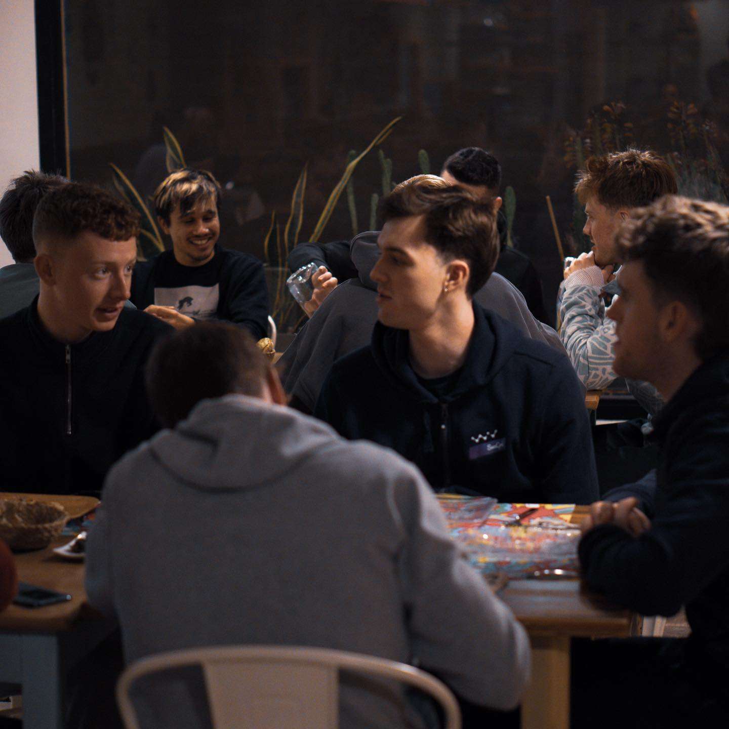 Men sitting together
