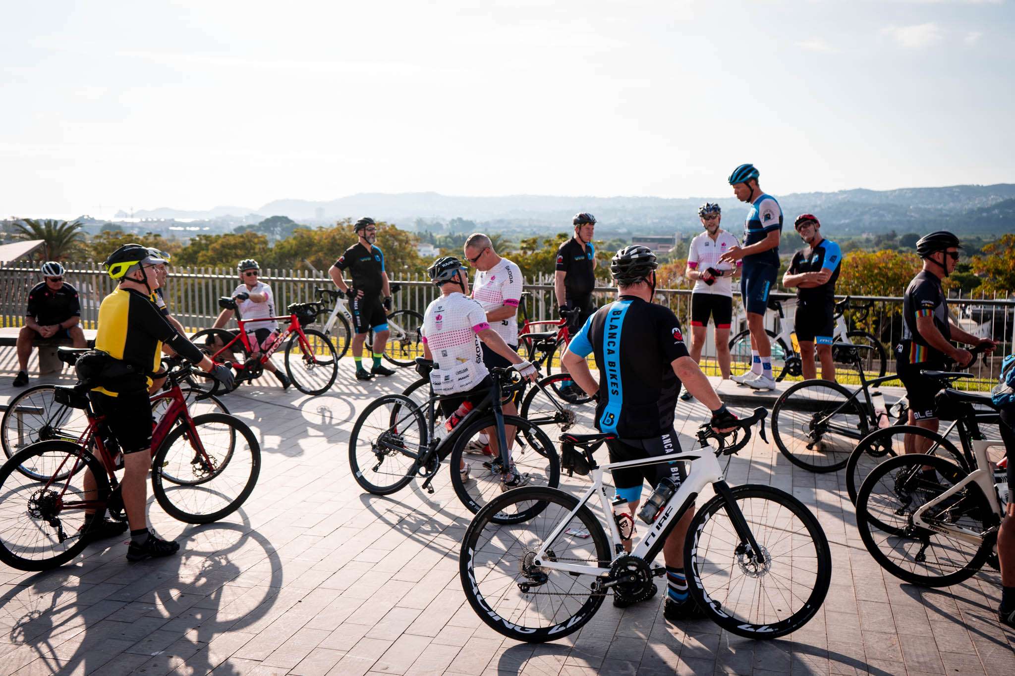 Cyclists Meeting up