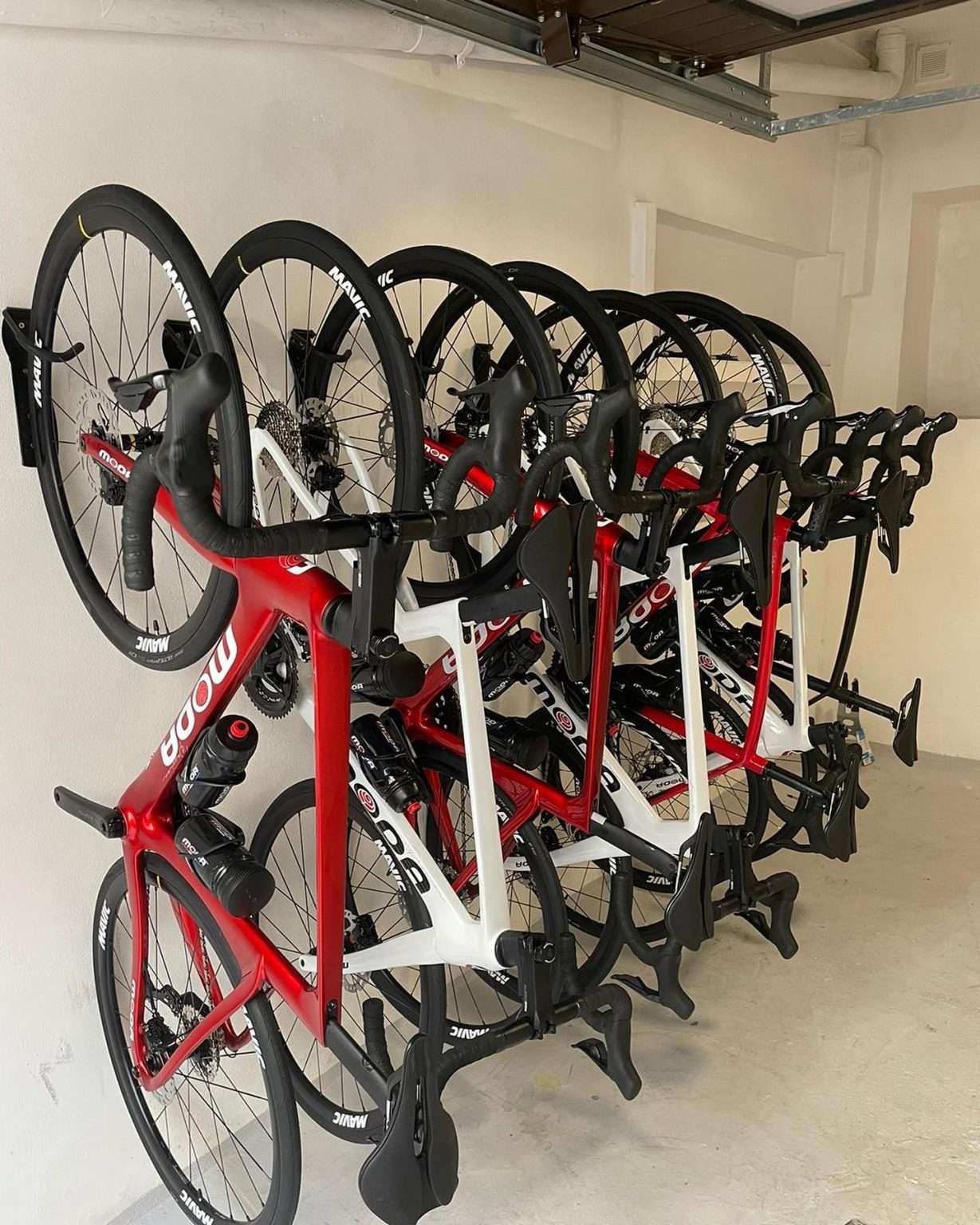 Row of Stacked Bicycles
